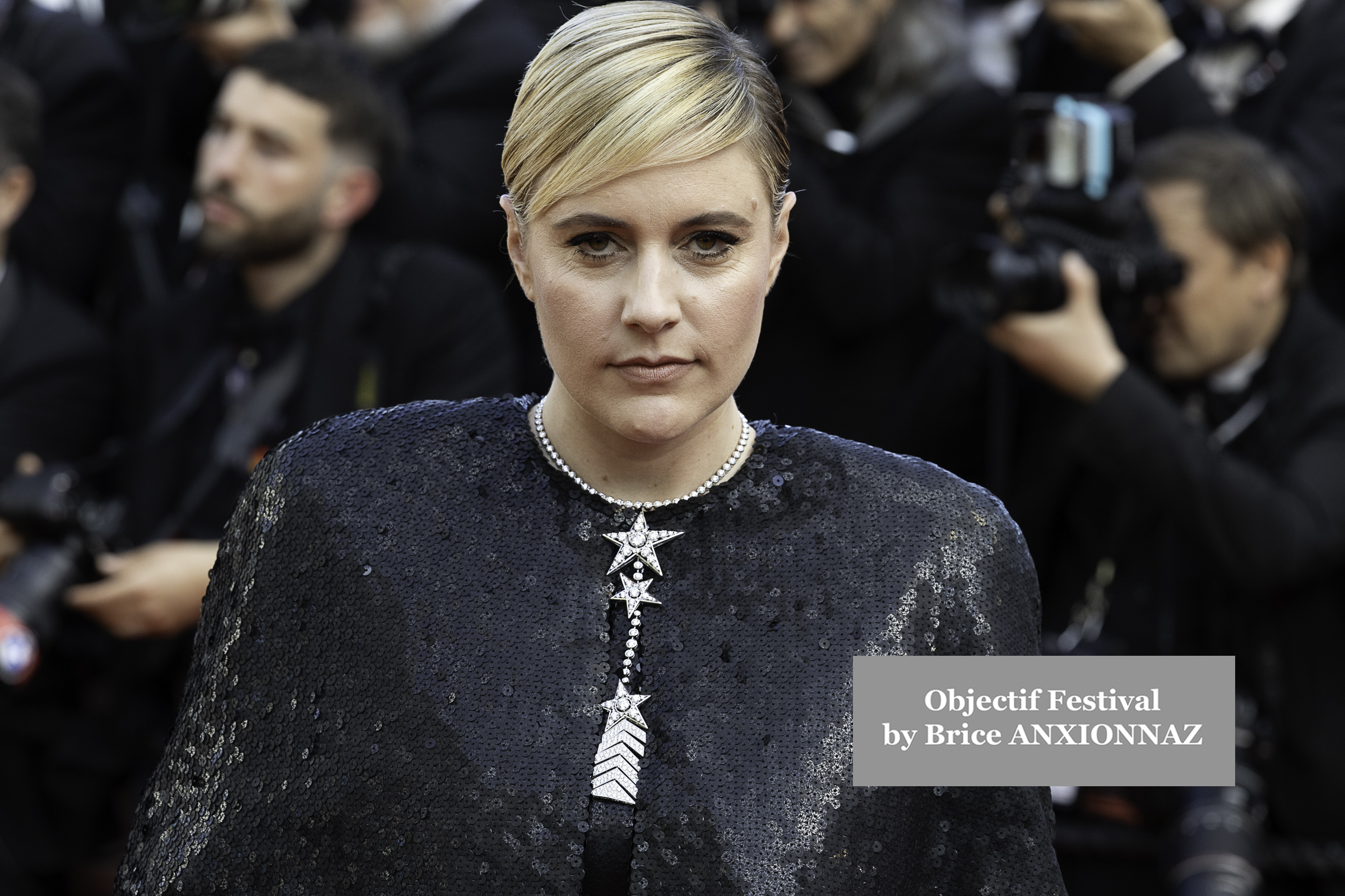  Greta Gerwig - Show attends the 77th-Cannes-International-Film-Festival, France on May 16th, 2024 - Photos by Brice ANXIONNAZ (Objectif Festival)